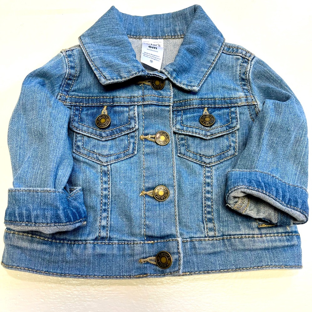 Carter’s Baby Denim Blue Jean Jacket - Baby Girl or Boy - Size 6 Months